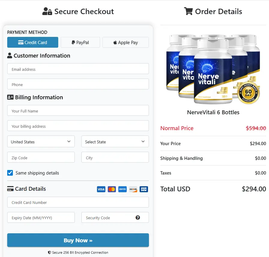 NerveVitali-Secure-Checkout